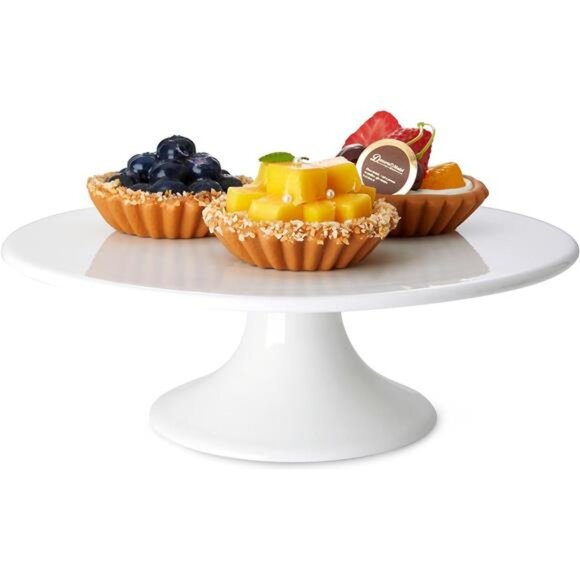 10Inch Porcelain Cake Stand,Round DessertStand,Cupcake Stand for BirthdayParties - Picture 1 of 8